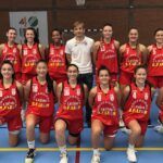 foto, equipo, baloncesto, femenino, león, nacional