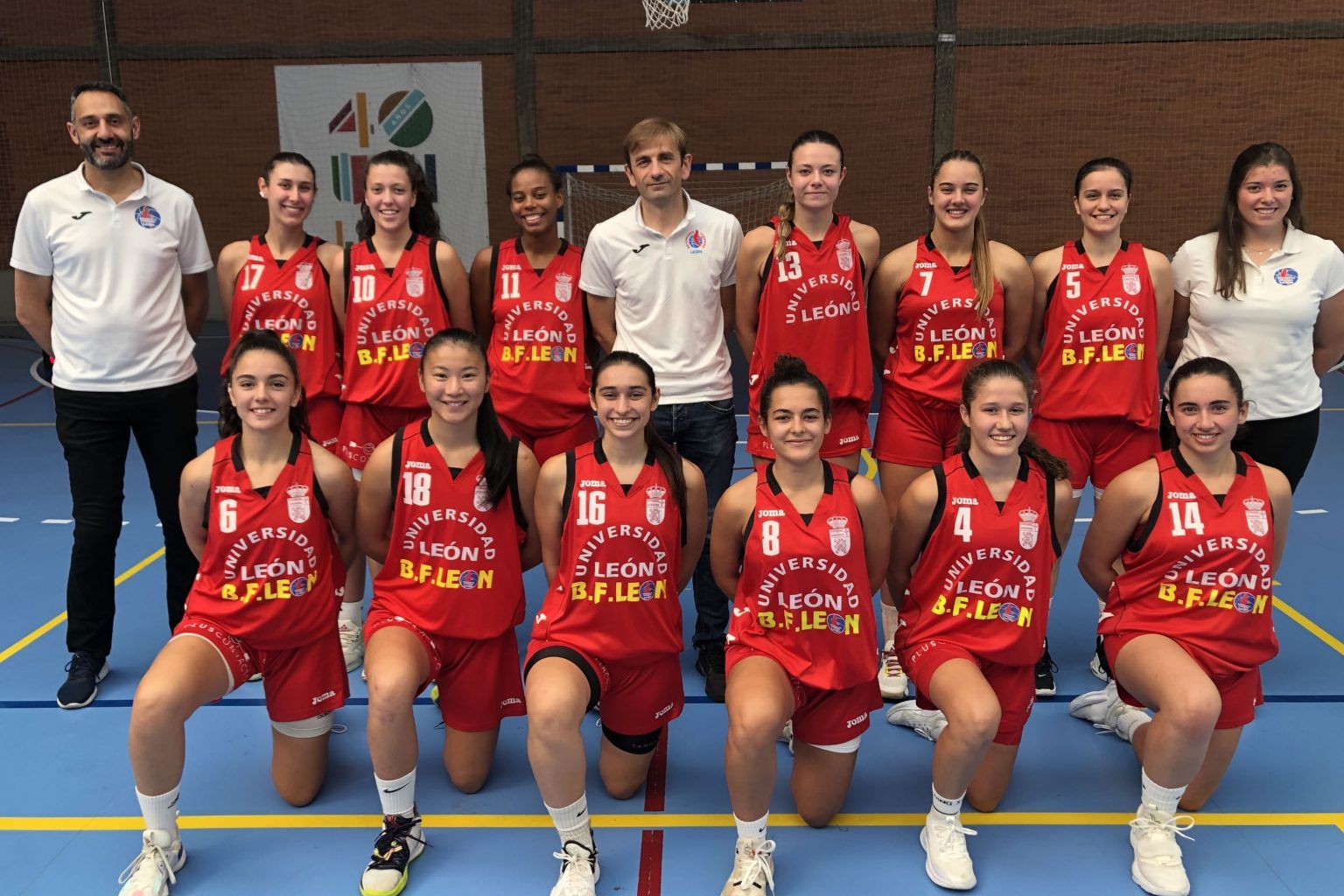 foto, equipo, baloncesto, femenino, león, nacional